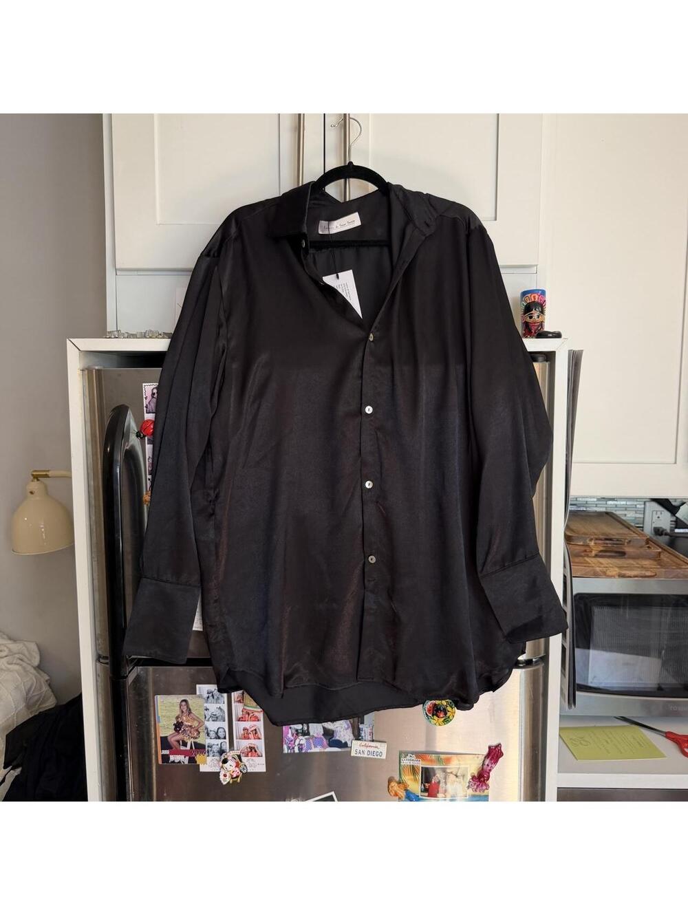 Ludovic de Saint Sernin Black Silk Shirt